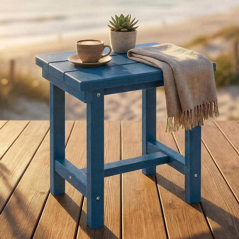 Table d'appoint extérieure All PEHD Adirondack, Bleu