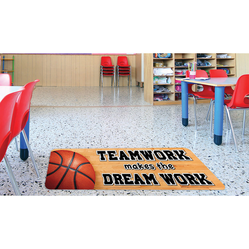 The Original Fun Mat, Mat Runner, 15.5In X 47In, Basketball Teamwork