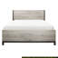 Grand lit gris - planche de bois