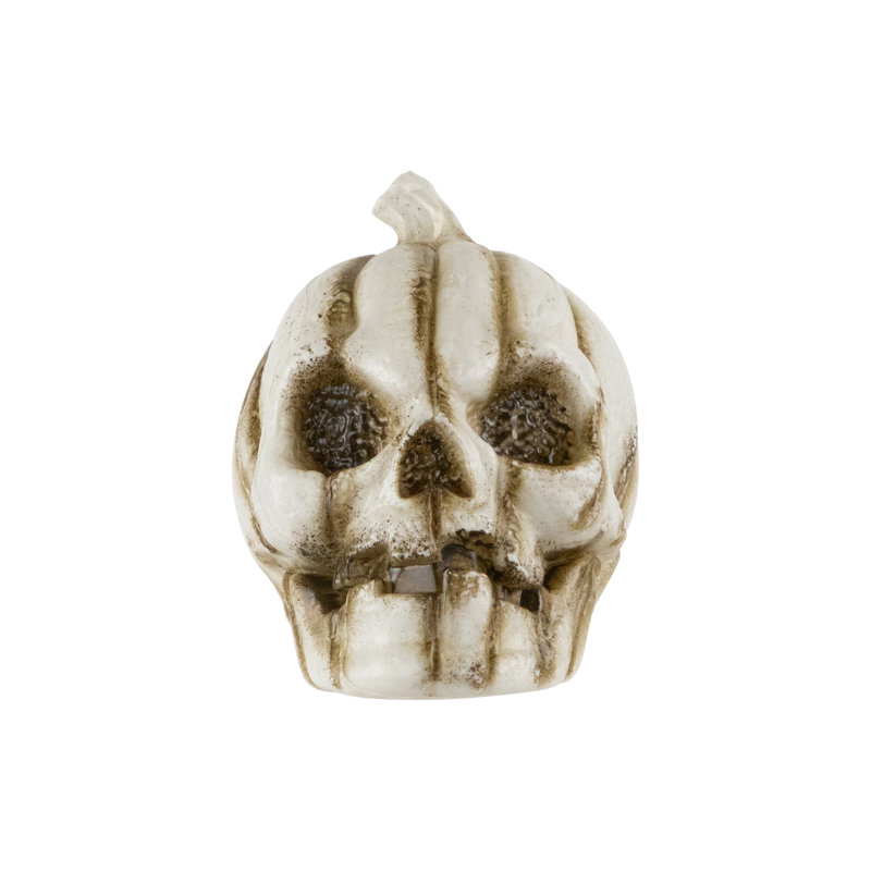 Bag Of Mini Pumpkin Head Skulls Halloween Decorations - 3" - Set Of 6