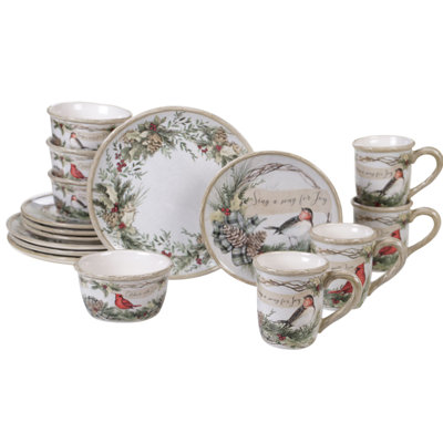 Service de table 16 pièces Certified International Holly and Ivy