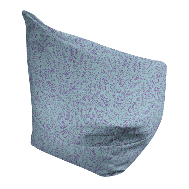 Petite chaise à sacs à billes & Leffel, H 120 po x L 2 po x P 60 po, Bleu / mauve, Pas de bourre