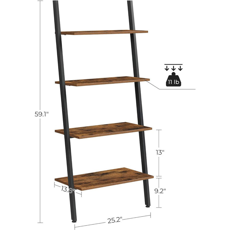 Ciotti Ladder Bookcase, Brown