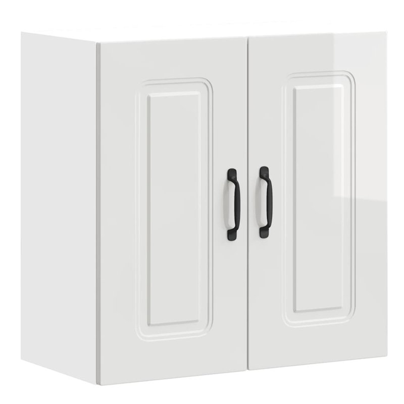 Kitchen Wall Cabinet Kalmar Engineered Wood, 60cm H x 60cm W x 31cm D, High Gloss White