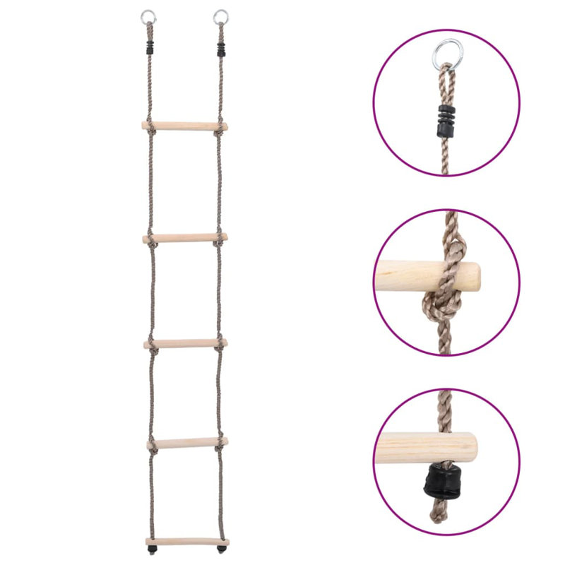 Freeport Park Hartlepool Swing Set Rope Ladder with Mounting Hangers