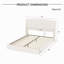 Upholstered Queen Bed Frame With Wingback Headboard, Low Profile Platform Bed With Padded Headboard-1017734209