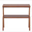 Table de bout en bois massif Mid-Century moderne de 27,56 po - Table d'appoint de style maison de campagne étroite avec tablette de rangement à 2 niveaux, table de chevet élégante et table d'appoint