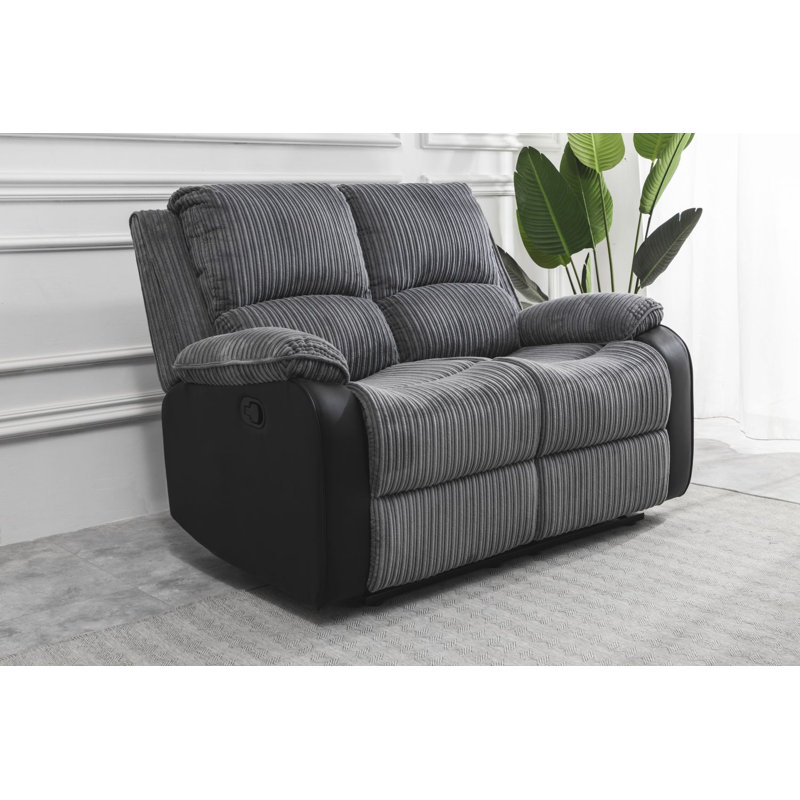 Anding 2 Seater Reclining Sofa, Manual - Push Back, 98cm H x 136cm W x 94cm Dcm