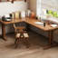 Bureau en bois massif en forme de L brun noisette-43168409-43168414