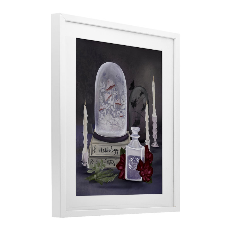 Impression sous verre Spooky Apothecary Vibes, H 16 po x l 13 po, Cadre blanc côtier