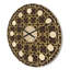 Horloge murale en bois à motif floral II-63893278