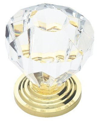 (5 Pack) 1-1/4 inch Design Facets Knob
