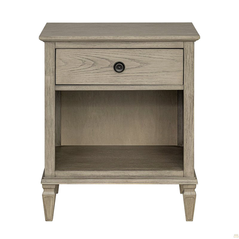 Table de chevet gris récupéré, Gris