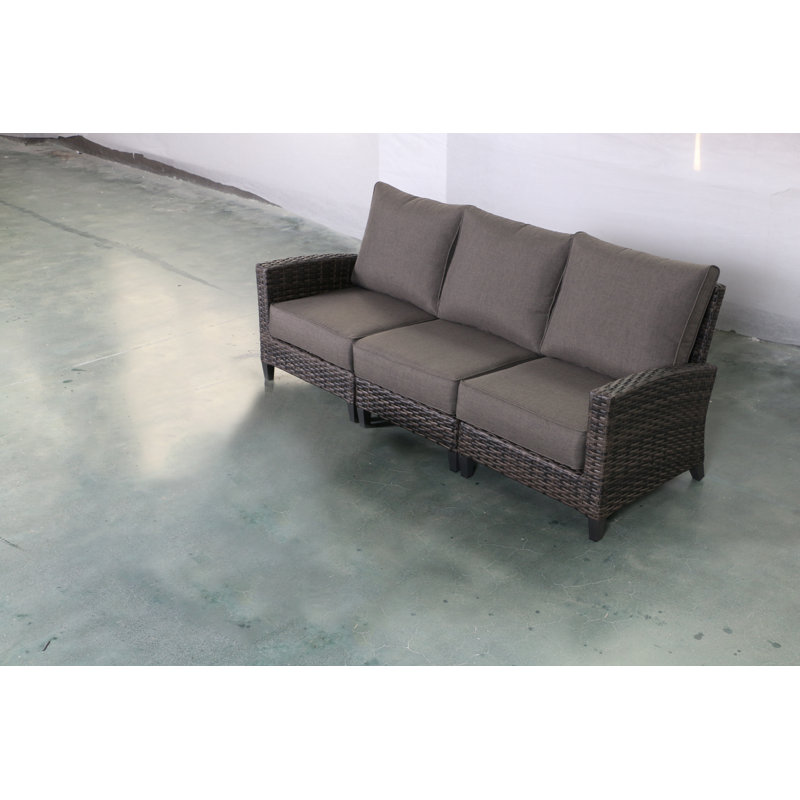 Rebeca 84.5'' Wicker Outdoor Patio Sofa