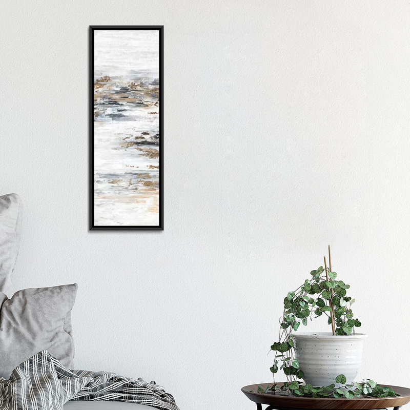 " Memory II Rectangle " by Isabelle Z, 36" H x 12" W x 1.5" D, Black Framed