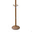 Portemanteaux 73 po de hauteur chrome et bois, finition chêne
