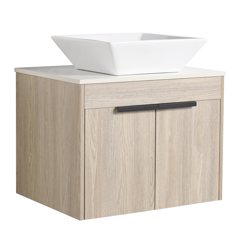 Ensemble de meuble-lavabo à fixation flottante avec lavabo Carmean