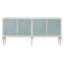 Armoire console Ansaldo blanc perle et argent scintillant