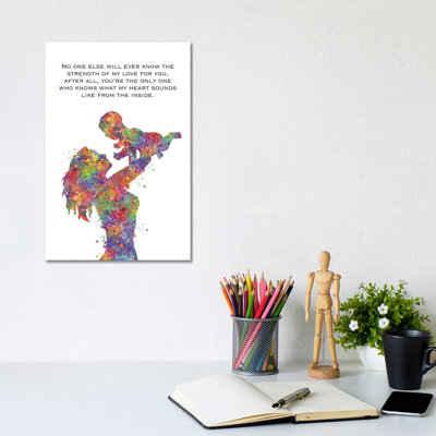 Mother Baby Quote 1 Piece Wrapped Canvas Wall Art
