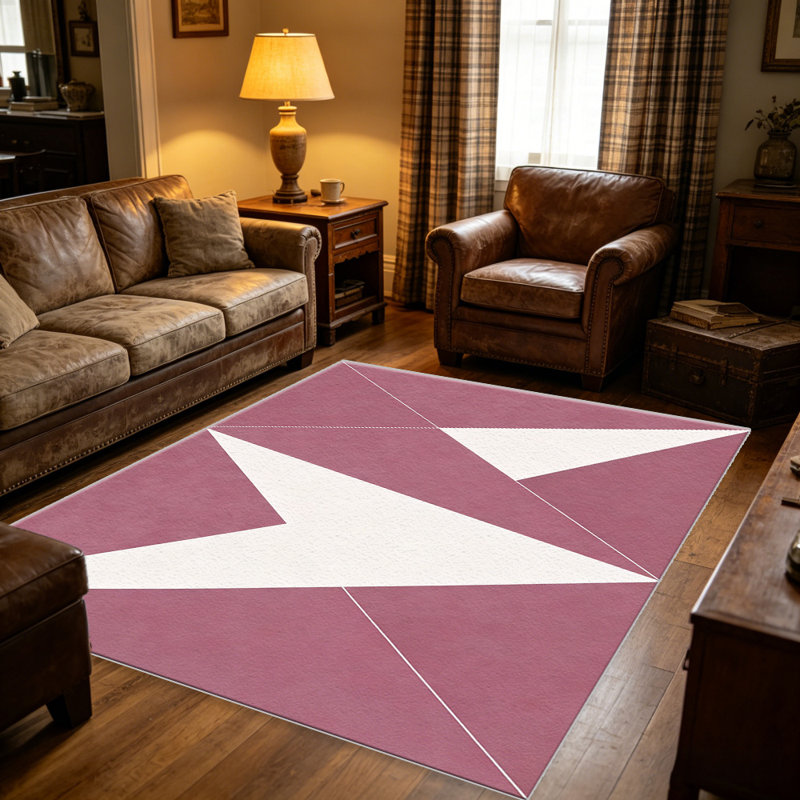 Blush Pink   area rugs for Living Room, Soft and Comfortable, Suitable for all seasons, easy to maintain, machine washable Indoor floor mat, Under Table Farmhouse suitable for Bedroom, Dining Room, Study,  Balcony, Home Decor Patio