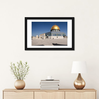 Carré panoramique, dôme de la roche, montage de temple, jérusalem, israël, reproduction de photo sur toile tendue