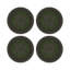 Sous-verres ronds de Noël en cuir végétalien vert anthracite-1817219233