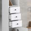 Grande structure autoportante peinte en MDF peint blanc, 3 tiroirs + tablettes réglables pour un rangement plus flexible