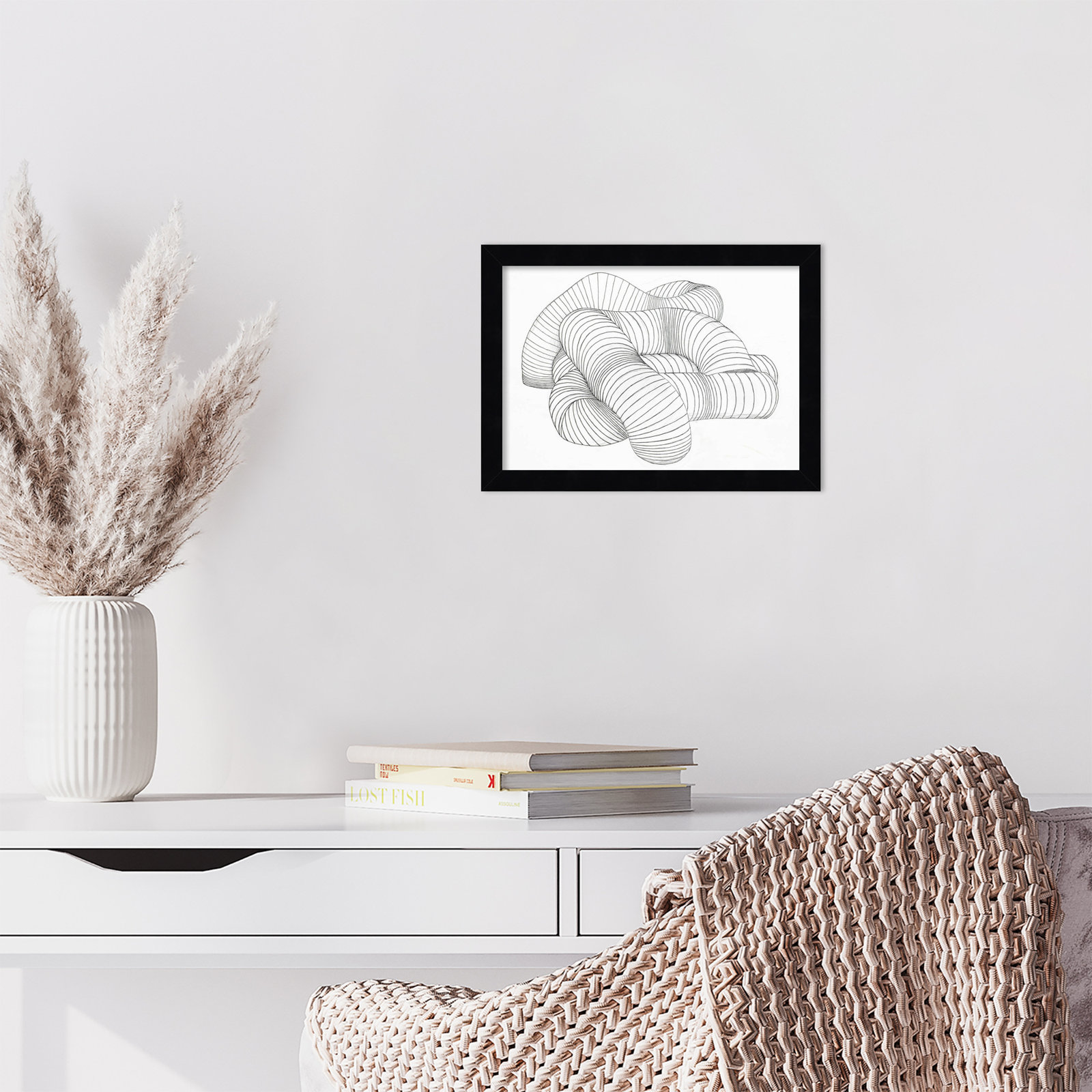 Grudie Hydro Pipes Print by Alex Dunn, Black, 10" H x 13" W x 1" D