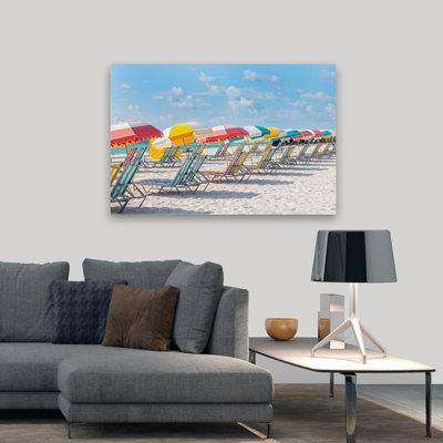 Chaises longues South Beach II - photographie de paysages côtiers, art des plages