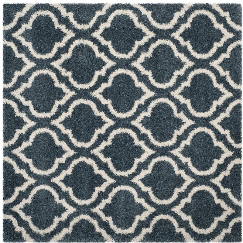 Tapis à poils longs Darrold Hudson, Carré 7 pi