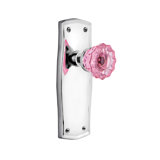 Prairie Plate with Crystal Pink Door Knob