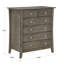 COMMODE 6 TIROIRS BRÛLÉE DE COULEUR BLANCHE FONCÉE