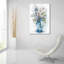 Art mural en verre Winston Porter «Pale Blue Bouquet» par Design Fabrikken-570796655