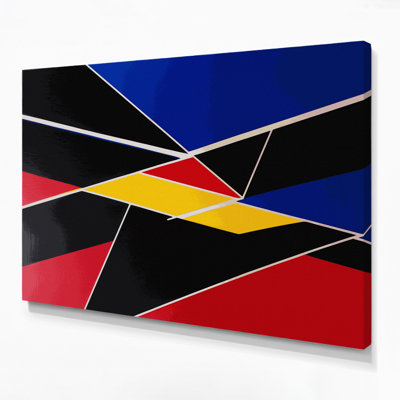 Hard Edge 73 Blue Canvas Wall Art