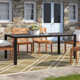 Pepina 82.75'' Ceramic Outdoor Dining Table