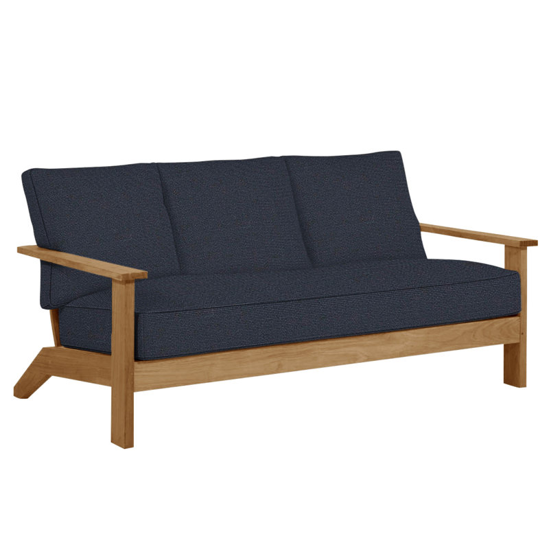 Canapé Ashland - Teck naturel, Welt, Ashland #4 teck naturel, Lin marine