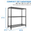 Étagère de garage robuste à 3 niveaux avec 400 lb Capacité de tablette, noir-17915814-17915816