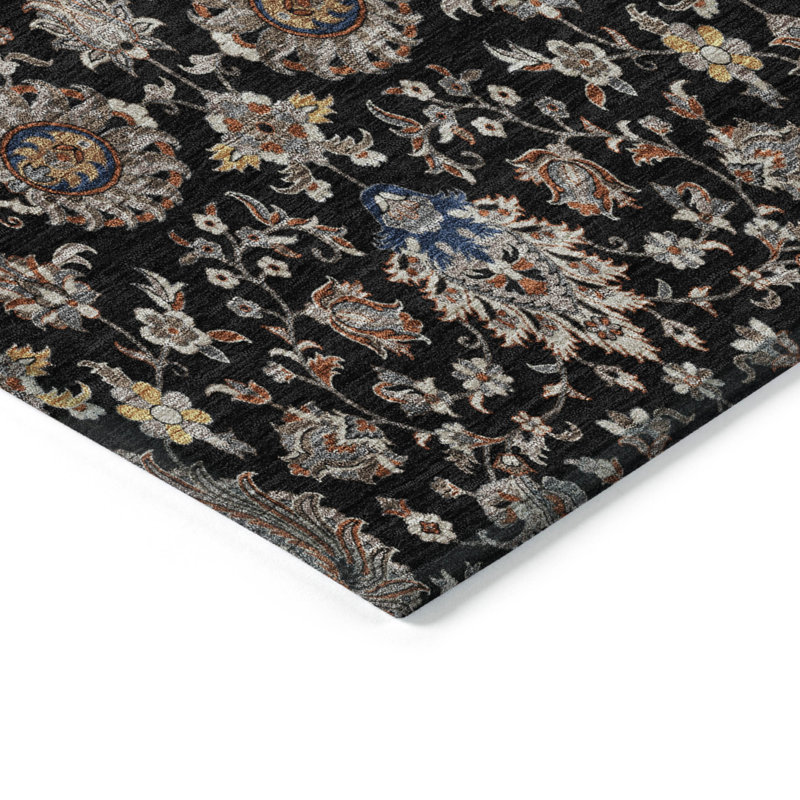 Machine Washable Indoor/Outdoor Husby ACN2192 Global Rug, Rectangle 2'6" x 3'10"