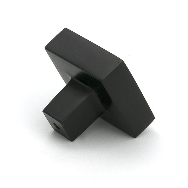 Albers Square Knob, Aged Bronze, 1.38" Knob Diameter