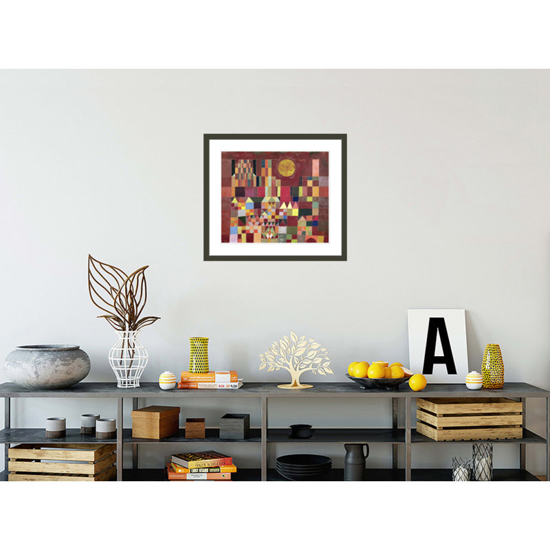 «Castle and Sun» par Paul Klee, impression giclée encadrée, 23.5" H x 26.54" W
