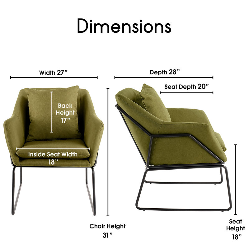 Chaise d'appoint Adore Decor Odile, Pistache