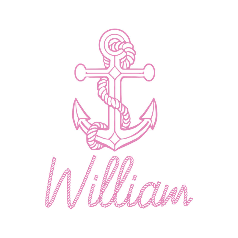 Décalcomanie murale chambre d’enfant anchor autocollant, Rose tendre