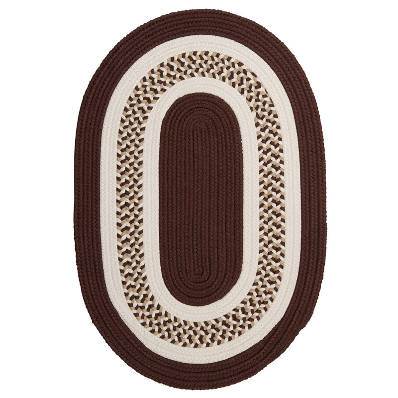 Tapis brun tressé Bloxom, Tapis de couloir 2 pi x 11 pi