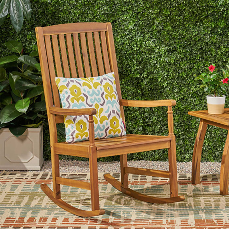 Fauteuil à bascule ARCADIA pour l'extérieur, bois d'acacia