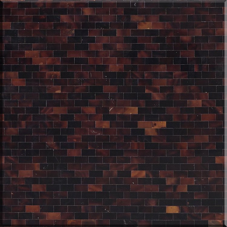0.5" x 0.75" Authentic Tile Seamless Brick Mosaic Panel in Pen Shell Mother of Pearl
