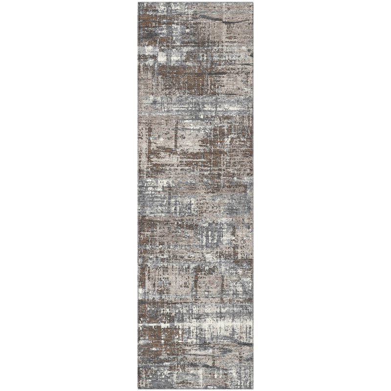 Premium Machine Washable Mouton Geometric Rug, Runner 2'3" x 7'6"