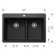 Liven SILGRANIT 33" 60/40 Double Bowl Dual Mount Kitchen Sink with Low Divide