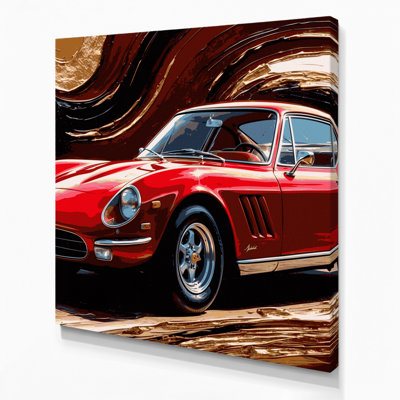 Art sur toile, transport, luxe et voiture exotique