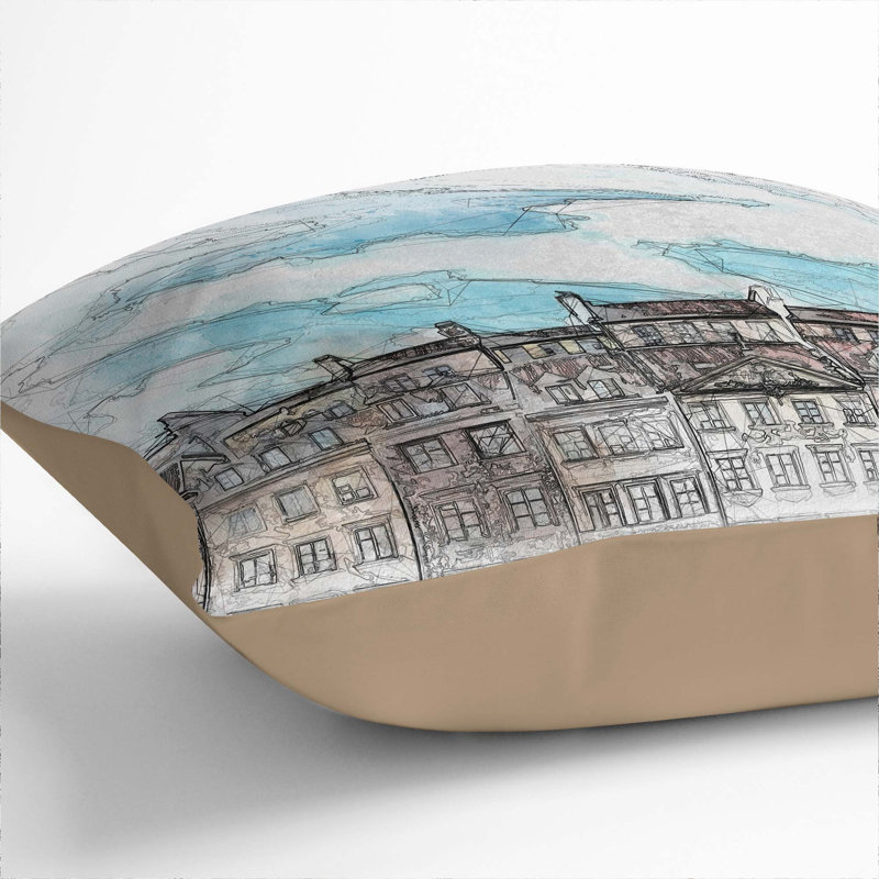 Square Cushion, 40cm H x 40cm W x 15cm D, Stone
