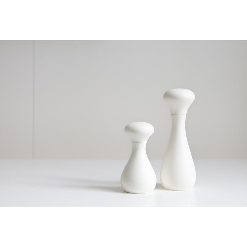 Brand Menahan No Power Source Required / Manual Salt & Pepper Shaker, White, Small (16 cm H x 8 cm W x 8 cm D)